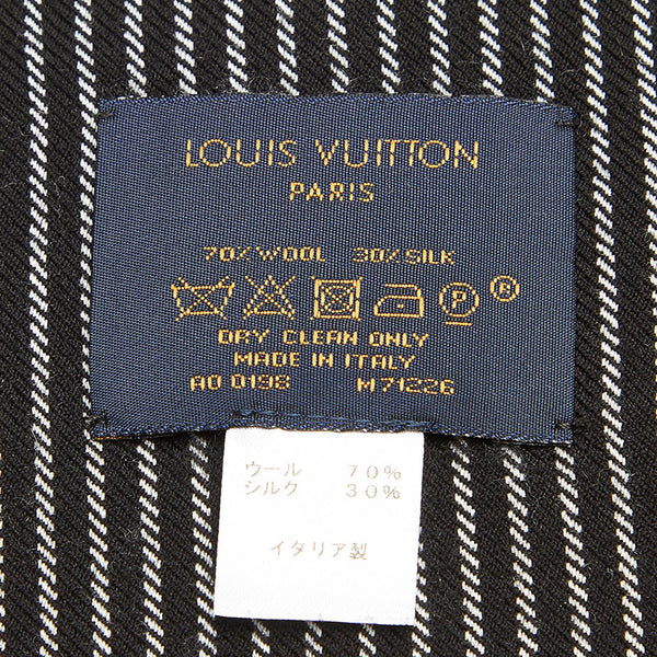 ルイ ヴィトン モノグラム エトール M71226 ブラック ウール ストール レディース LOUIS VUITTON 中古