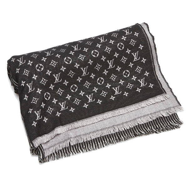 ルイ ヴィトン モノグラム エトール M71226 ブラック ウール ストール レディース LOUIS VUITTON 中古