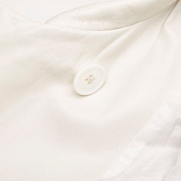 ジルサンダー ミディアム トレンチコート その他アウター ホワイト レザー レディース JIL SANDER 【中古】