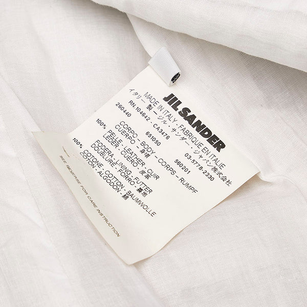 ジルサンダー ミディアム トレンチコート その他アウター ホワイト レザー レディース JIL SANDER 【中古】