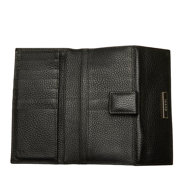 グッチ 143389 ブラック レザー 長財布 レディース GUCCI 中古