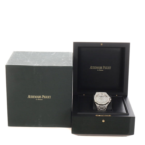 オーデマ ピゲ ロイヤルオークオフショア 15130BC.ZZ.8042BC.01 ホワイトゴールド ダイヤモンド 腕時計 メンズ AUDEMARS PIGUET 自動巻き 全面ダイヤ文字盤 【中古】