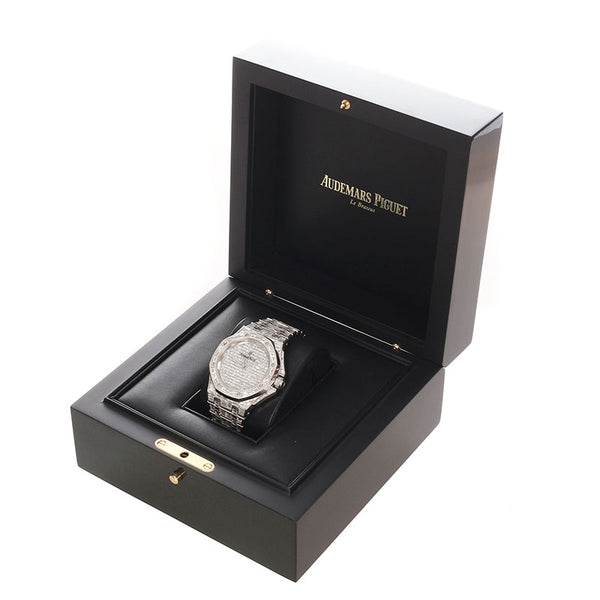 オーデマ ピゲ ロイヤルオークオフショア 15130BC.ZZ.8042BC.01 ホワイトゴールド ダイヤモンド 腕時計 メンズ AUDEMARS PIGUET 自動巻き 全面ダイヤ文字盤 【中古】