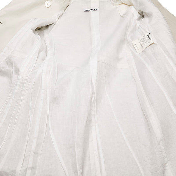 ジルサンダー ミディアム トレンチコート その他アウター ホワイト レザー レディース JIL SANDER 【中古】