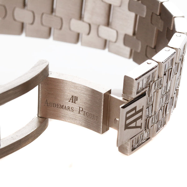 オーデマ ピゲ ロイヤルオークオフショア 15130BC.ZZ.8042BC.01 ホワイトゴールド ダイヤモンド 腕時計 メンズ AUDEMARS PIGUET 自動巻き 全面ダイヤ文字盤 【中古】