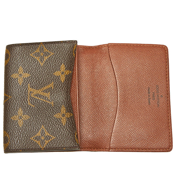 ルイ ヴィトン モノグラム アンヴェロップカルトドゥヴィジット M62920 ブラウン PVC 名刺入れ レディース LOUIS VUITTON 中古