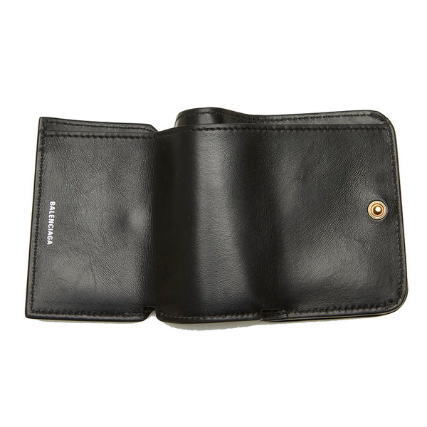 バレンシアガ ブラック レザー 三つ折り財布 レディース BALENCIAGA 中古