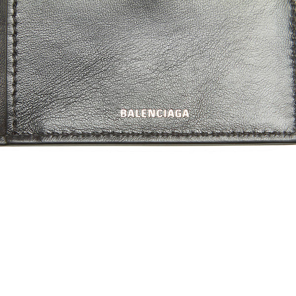 バレンシアガ ブラック レザー 三つ折り財布 レディース BALENCIAGA 中古