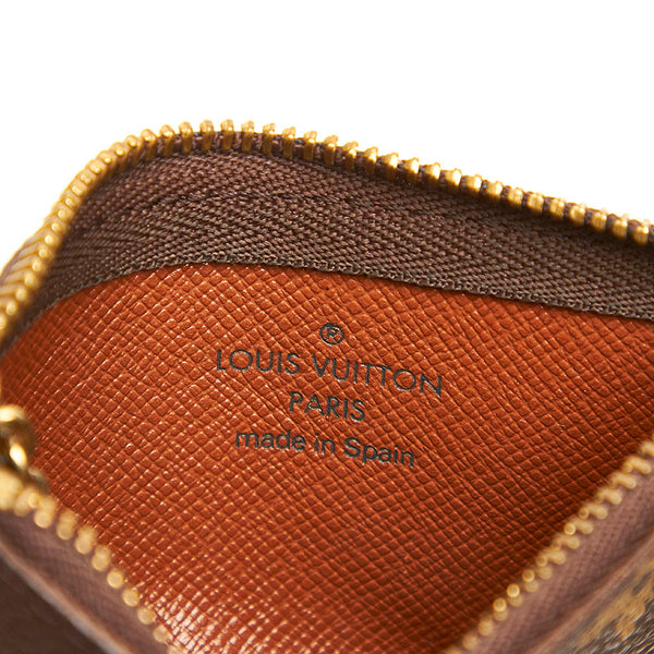 ルイ ヴィトン モノグラム ポシェットクレ M62650 ブラウン PVC レザー コインケース レディース LOUIS VUITTON 中古