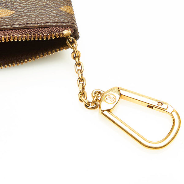 ルイ ヴィトン モノグラム ポシェットクレ M62650 ブラウン PVC レザー コインケース レディース LOUIS VUITTON 中古