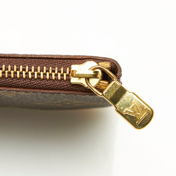 ルイ ヴィトン モノグラム ポシェットクレ M62650 ブラウン PVC レザー コインケース レディース LOUIS VUITTON 中古