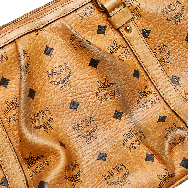 エム シー エム ヴィセトス ブラウン PVC レザー ハンドバッグ ショルダーバッグ 2WAY レディース MCM 【中古】