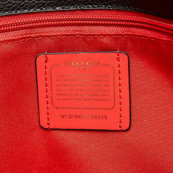 コーチ ブラック レザー トートバッグ レディース COACH 【中古】