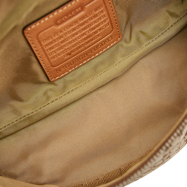 コーチ F05093 ベージュ キャンバス レザー ウエストバッグ レディース COACH 【中古】