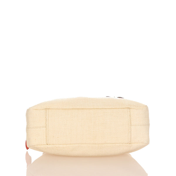 コーチ ストローサッチェル レキシーバタフライ ショルダーバッグ F16584 オレンジ アイボリー ストロー レザー レディース COACH 【中古】