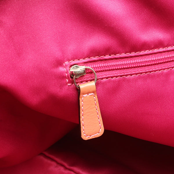 コーチ シグネチャー POPPY 15316 ピンク キャンバス レザー ショルダーバッグ トートバッグ レディース COACH 【中古】