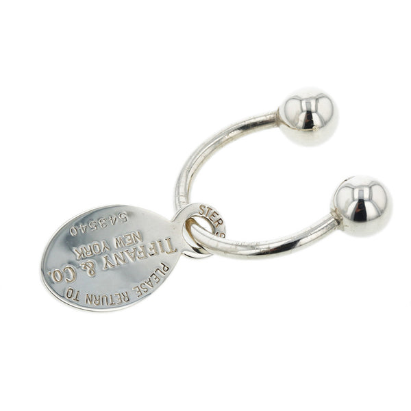 ティファニー リターントゥオーバルタグ キーリング SV925 シルバー キーリング レディース TIFFANY&Co. 【中古】