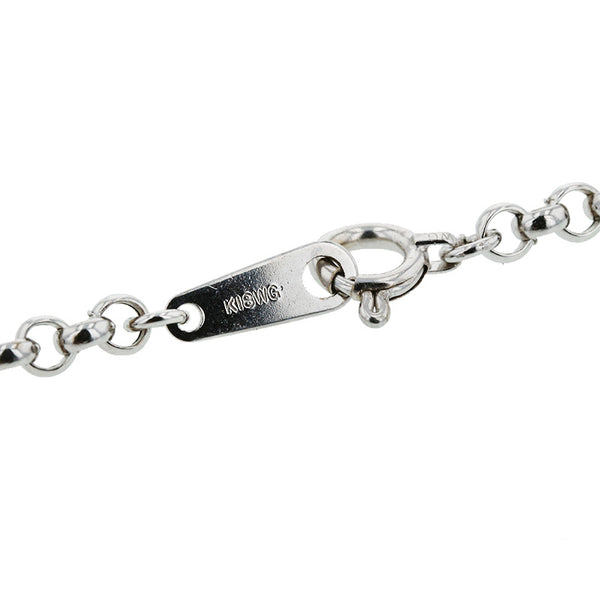 K18WG ホワイトゴールド Pt900 プラチナ ルビー1.06ct ダイヤ0.36ct ネックレス レディース 【中古】