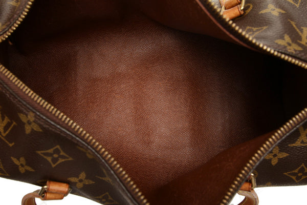 ルイ ヴィトン モノグラム パピヨン30 M51365 ブラウン 茶 PVC レザー ハンドバッグ LOUIS VUITTON レディース 中古
