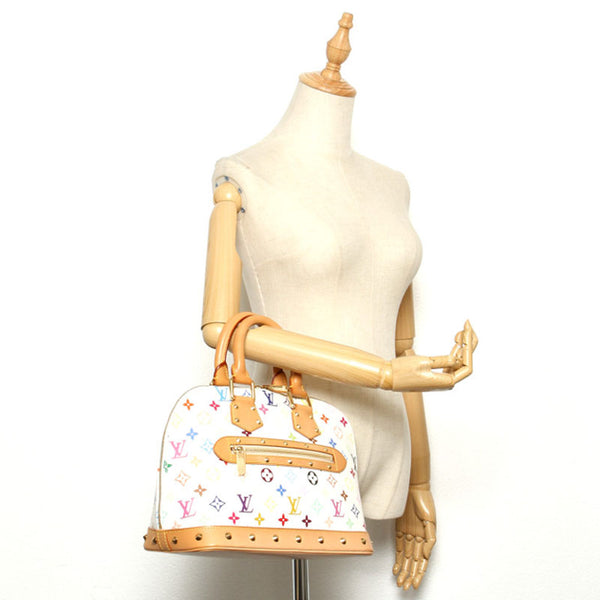 ルイ ヴィトン マルチカラー アルマ M92647 ホワイト PVC レザー ハンドバッグ レディース LOUIS VUITTON 中古
