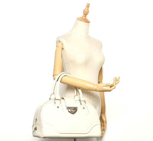 ルイ ヴィトン エピ モンテーニュGM M5931J ホワイト 白 レザー ハンドバッグ レディース LOUIS VUITTON 中古