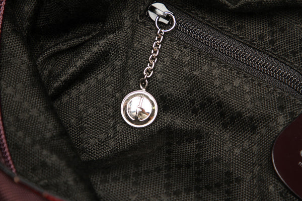 グッチ バンブー 000・2855・0531・5 パープル ナイロン レザー ハンドバッグ レディース GUCCI 中古