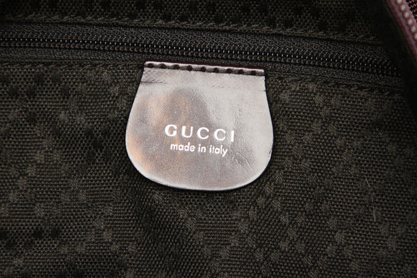 グッチ バンブー 000・2855・0531・5 パープル ナイロン レザー ハンドバッグ レディース GUCCI 中古
