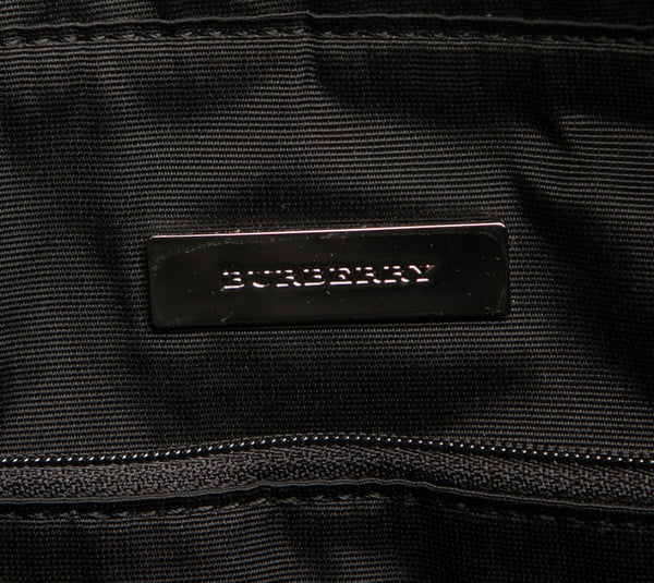 バーバリー ハウスチェック ブラウン ブラック  キャンバス レザー トートバッグ BURBERRY ユニセックス 中古