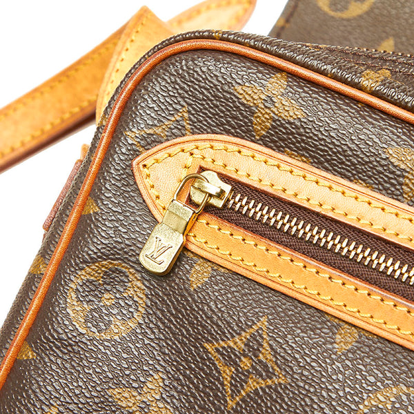 ルイ ヴィトン モノグラム サンジェルマン 28 M51207 ブラウン PVC レザー ショルダーバッグ レディース LOUIS VUITTON 中古