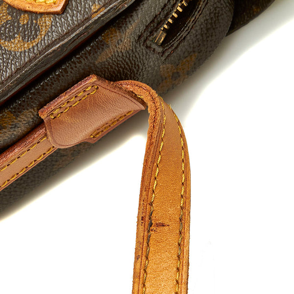 ルイ ヴィトン モノグラム サンジェルマン 28 M51207 ブラウン PVC レザー ショルダーバッグ レディース LOUIS VUITTON 中古