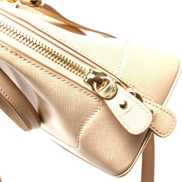 サルヴァトーレフェラガモ ガンチーニ GG-21 E703 ベージュ レザー ハンドバッグ ショルダーバッグ 2WAY レディース Salvatore Ferragamo 【中古】