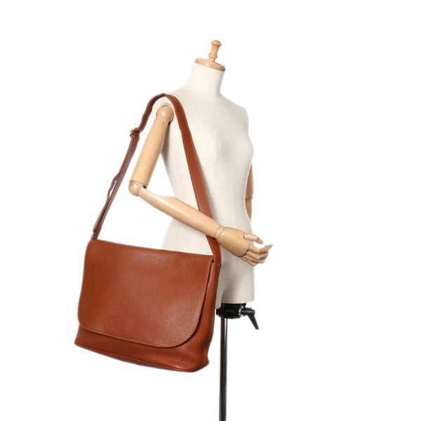 コーチ メッセンジャーバッグ 3213－215 ライトブラウン レザー 斜め掛け ショルダーバッグ メンズ COACH 【中古】