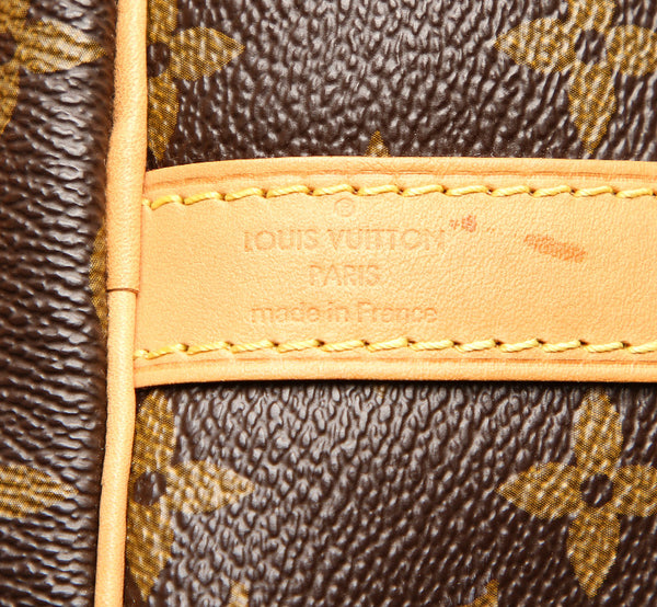 ルイ ヴィトン モノグラム スピーディ30 M41108 ブラウン 茶 PVC レザー ハンドバッグ LOUIS VUITTON レディース 中古