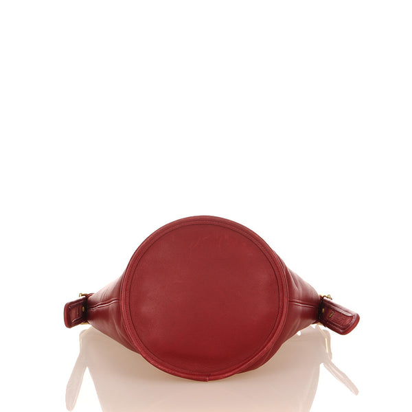 コーチ バケツ型 斜め掛け ショルダーバッグ 9953 レッド レザー レディース COACH 【中古】