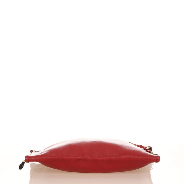 マメ マロキニエール フランス 肩掛け ショルダーバッグ レッド レザー レディース 【中古】