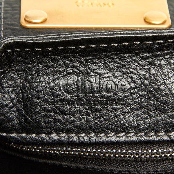 クロエ パディントン ブラック レザー ハンドバッグ レディース Chloe 【中古】
