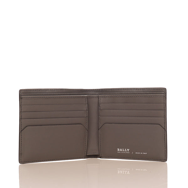 バリー ロゴ エンボス 6208328 ブラック カーフ 二つ折り財布 メンズ BALLY 【中古】