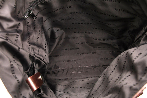 バーバリー ノバチェック ベージュ キャンバス レザー トートバッグ レディース BURBERRY 中古