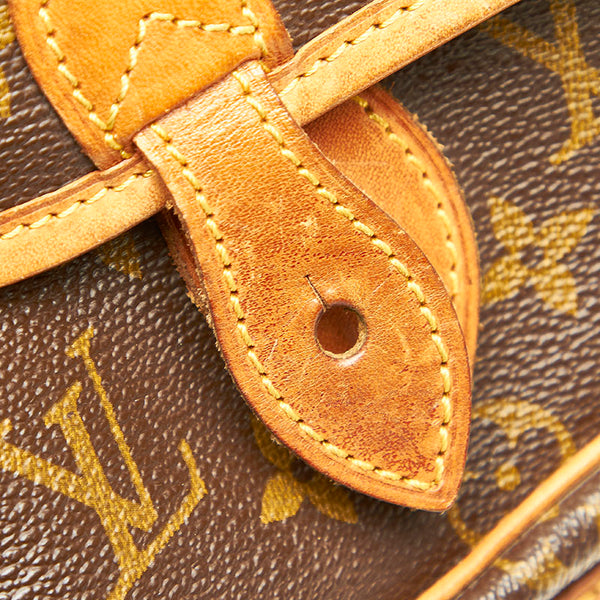 ルイ ヴィトン モノグラム ジベシエール MM M42247 ブラウン PVC レザー ショルダーバッグ レディース LOUIS VUITTON 中古