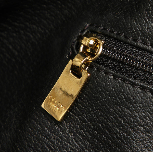 セリーヌ マカダム柄 ブラウン 茶 PVC レザー ボストンバッグ レディース CELINE 中古