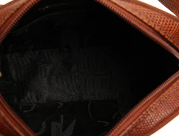 サルヴァトーレフェラガモ DE-21 3096 ブラウン 茶 レザー ショルダーバッグ Salvatore Ferragamo レディース 中古