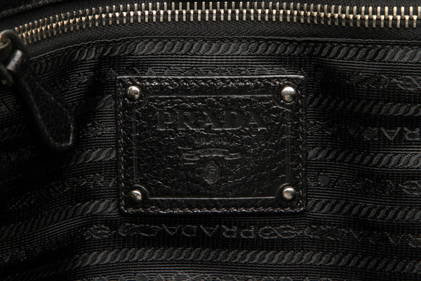 プラダ ブラック 黒 レザー ハンドバッグ レディース PRADA 中古