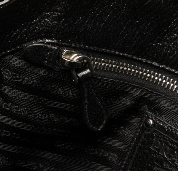 プラダ ブラック 黒 レザー ハンドバッグ レディース PRADA 中古