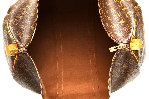 ルイ ヴィトン モノグラム キーポル50 M41426 ブラウン 茶 PVC レザー ボストンバッグ ユニセックス LOUIS VUITTON 中古