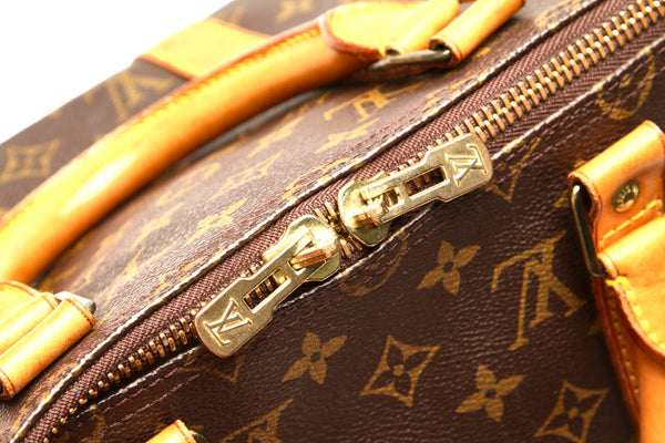 ルイ ヴィトン モノグラム キーポル50 M41426 ブラウン 茶 PVC レザー ボストンバッグ ユニセックス LOUIS VUITTON 中古