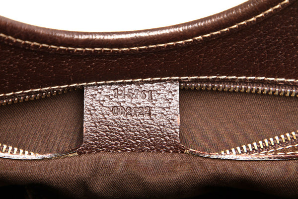 グッチ 145761 ブラウン キャンバス レザー トートバッグ レディース GUCCI 中古