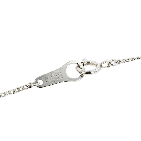 Pt900 プラチナ Pt850 プラチナ エメラルド0.45ct ダイヤ ネックレス レディース 【中古】