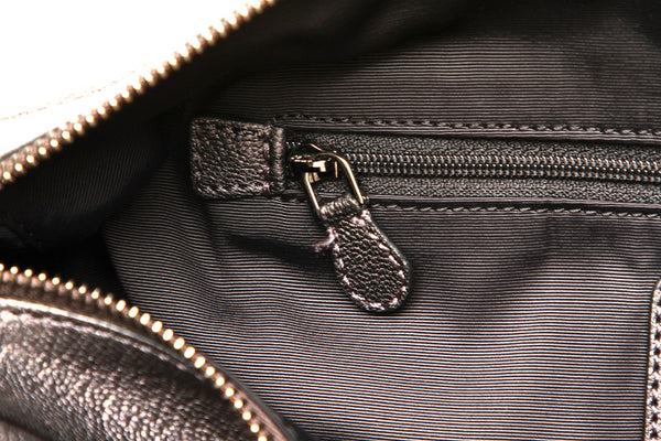 ロエベ アナグラム グレー レザー ハンドバッグ ショルダーバッグ 2WAY レディース LOEWE 中古