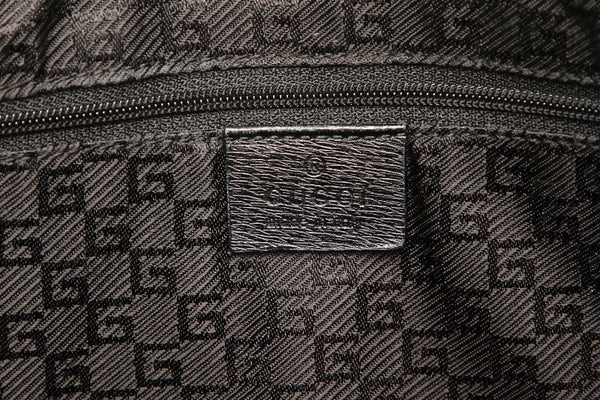 グッチ バンブー 001・4061 ブラック 黒 レザー ショルダーバッグ レディース GUCCI 中古