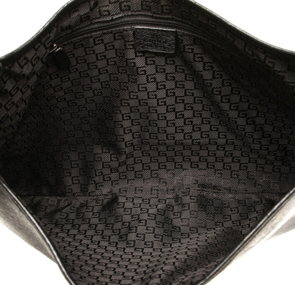 グッチ バンブー 001・4061 ブラック 黒 レザー ショルダーバッグ レディース GUCCI 中古